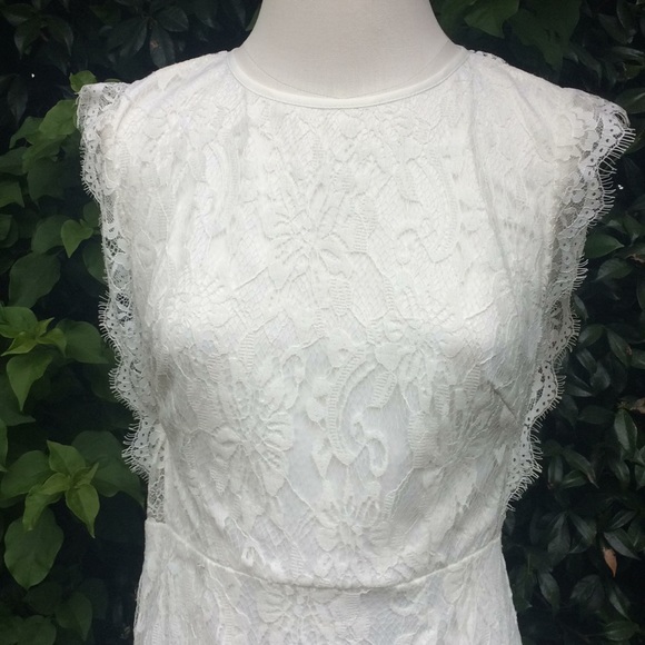 NWT Kimchi Blue Pinafore Lace Ivory Mini Dress 2 - Picture 5 of 9